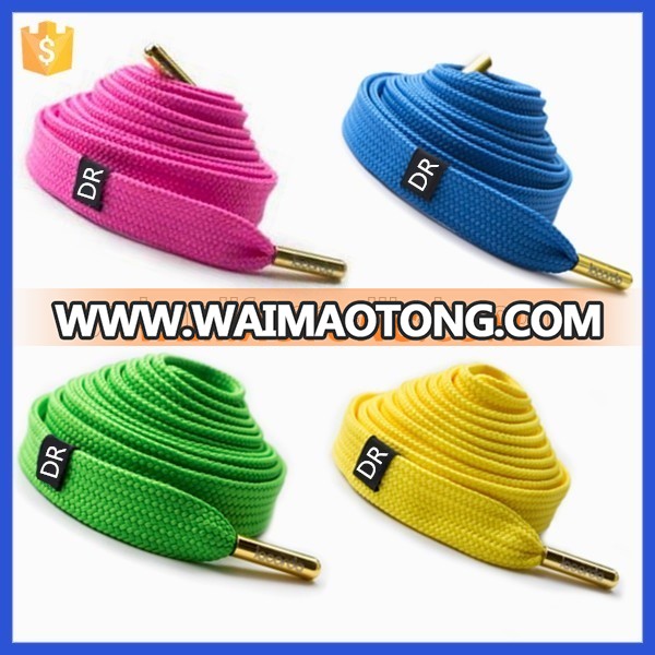 Promotional custom printed cheap flat shoelace